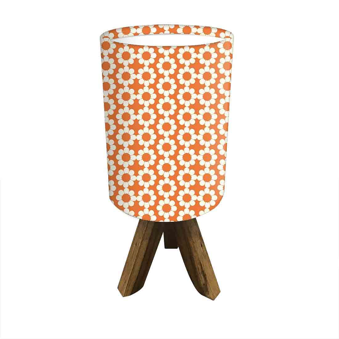 Table Wood Lamp For Bedroom - Orange Flower Nutcase