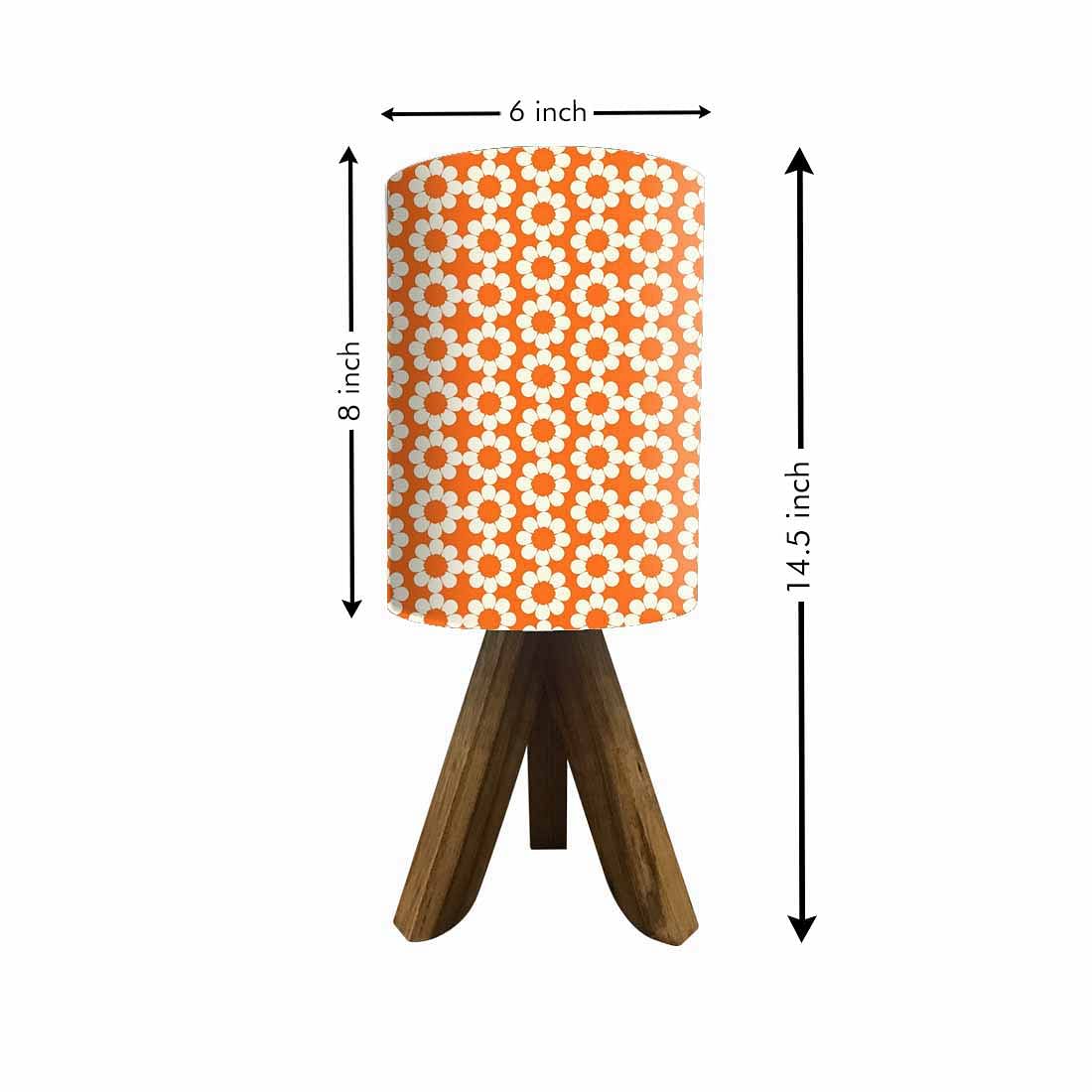 Table Wood Lamp For Bedroom - Orange Flower Nutcase