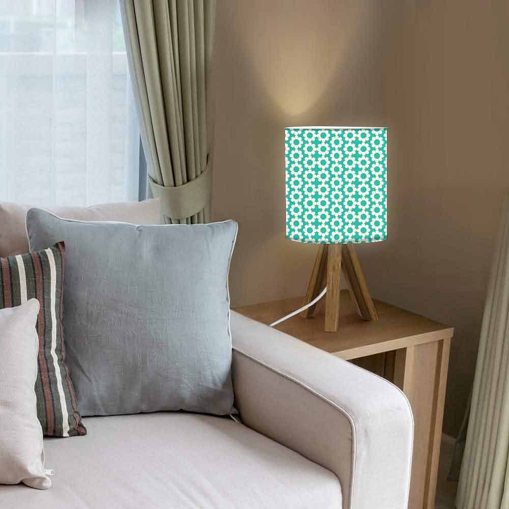 Unique Wood Table Lamps For Bedroom - Green Flower Nutcase