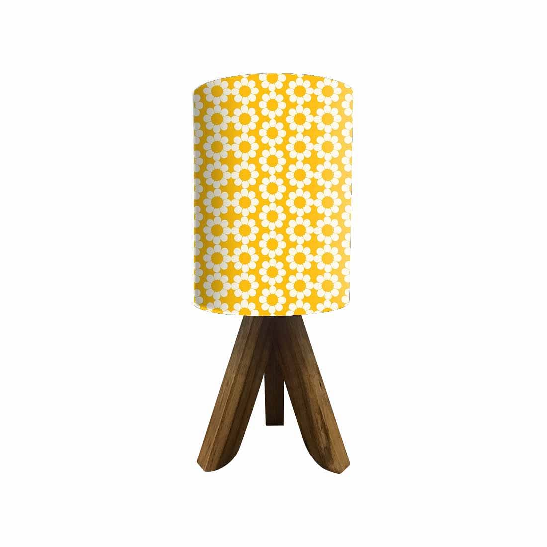 Wood Desk Light For Bedroom - Yellow Flower Nutcase