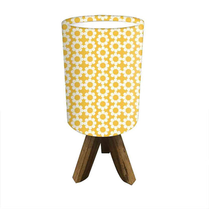 Wood Desk Light For Bedroom - Yellow Flower Nutcase