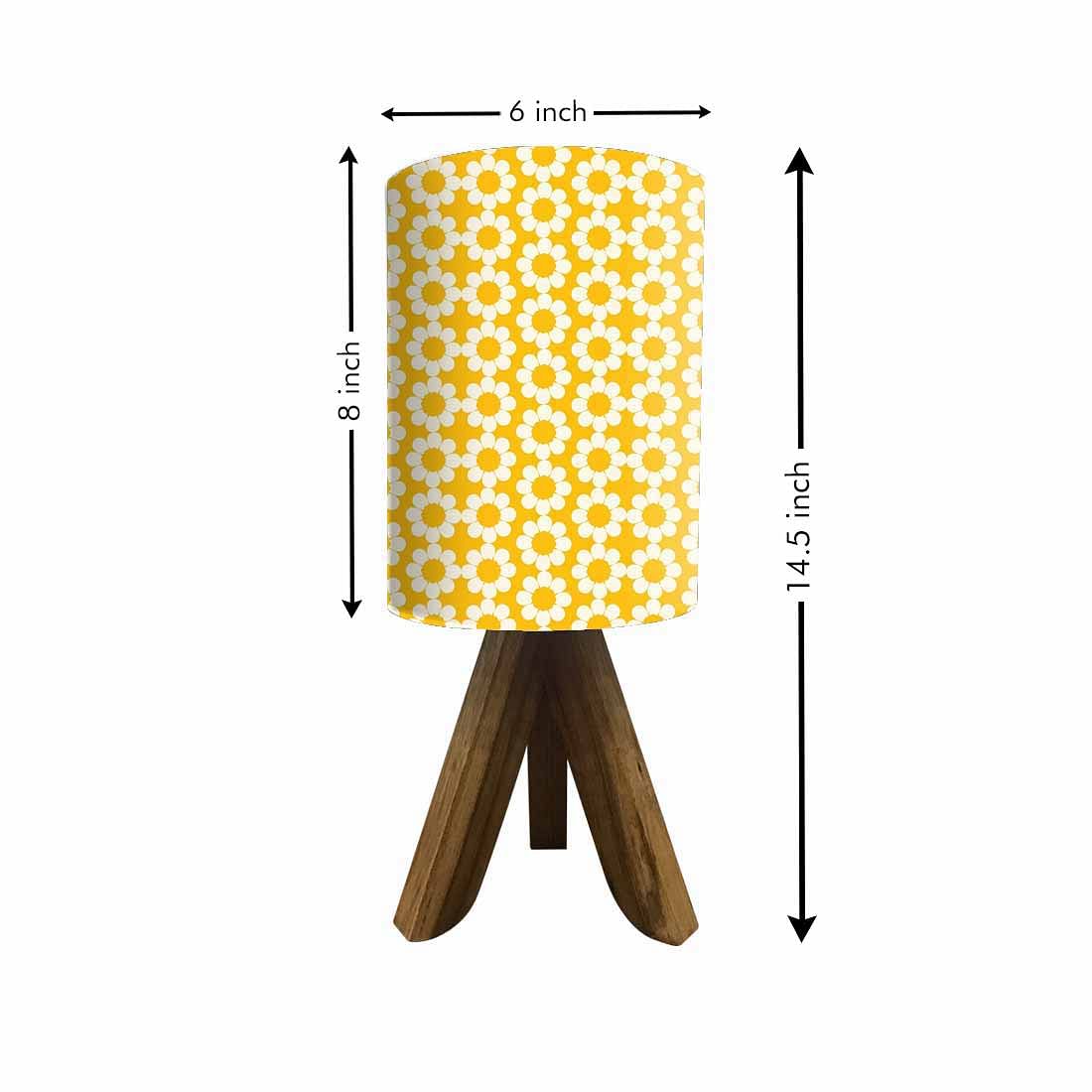 Wood Desk Light For Bedroom - Yellow Flower Nutcase