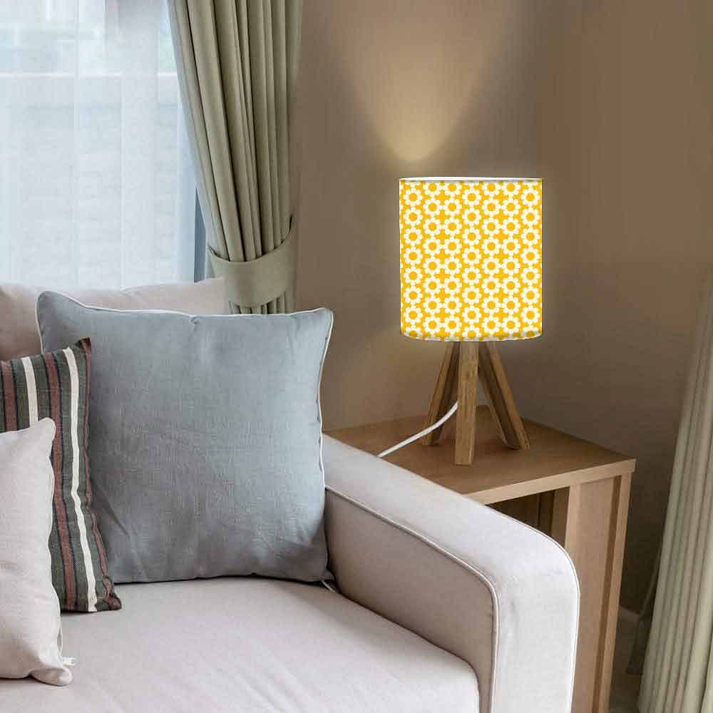 Wood Desk Light For Bedroom - Yellow Flower Nutcase