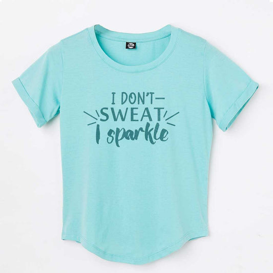 Nutcase Slogan Workout Tshirt - I don't sweat I Sparkle Nutcase