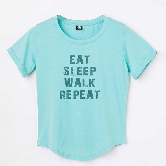 Nutcase Walking Workout Tshirt - Eat Sleep Walk Repeat Nutcase