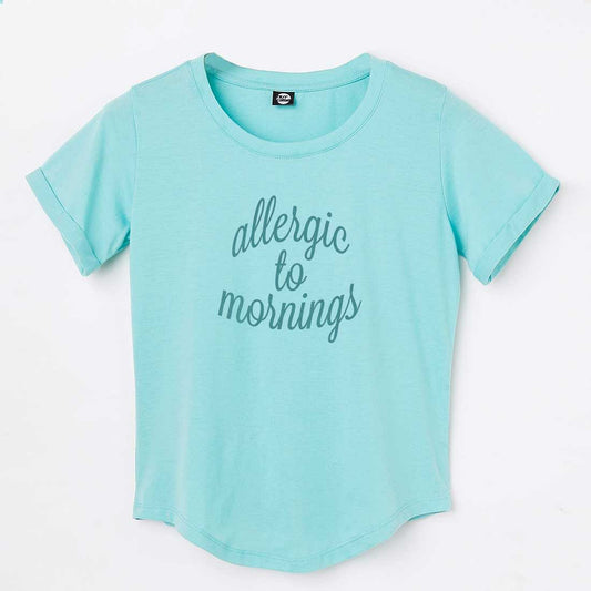 Funny T shirt For Women  - Allergic to Mornings Nutcase