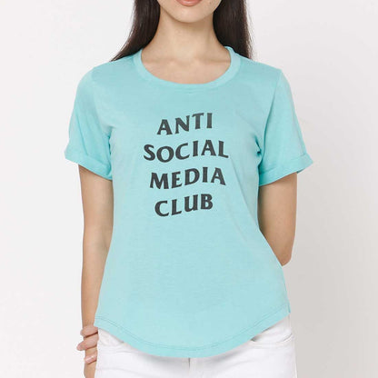 Nutcase Funny T shirt For Women  - Anti Social Media Club Nutcase