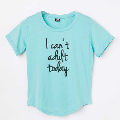 Basic Tshirt For Women  - I Can't Adult Today Nutcase