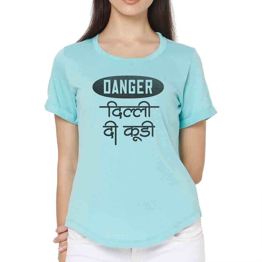Delhi T Shirt City Tees - Danger Delhi di Kuddi Nutcase