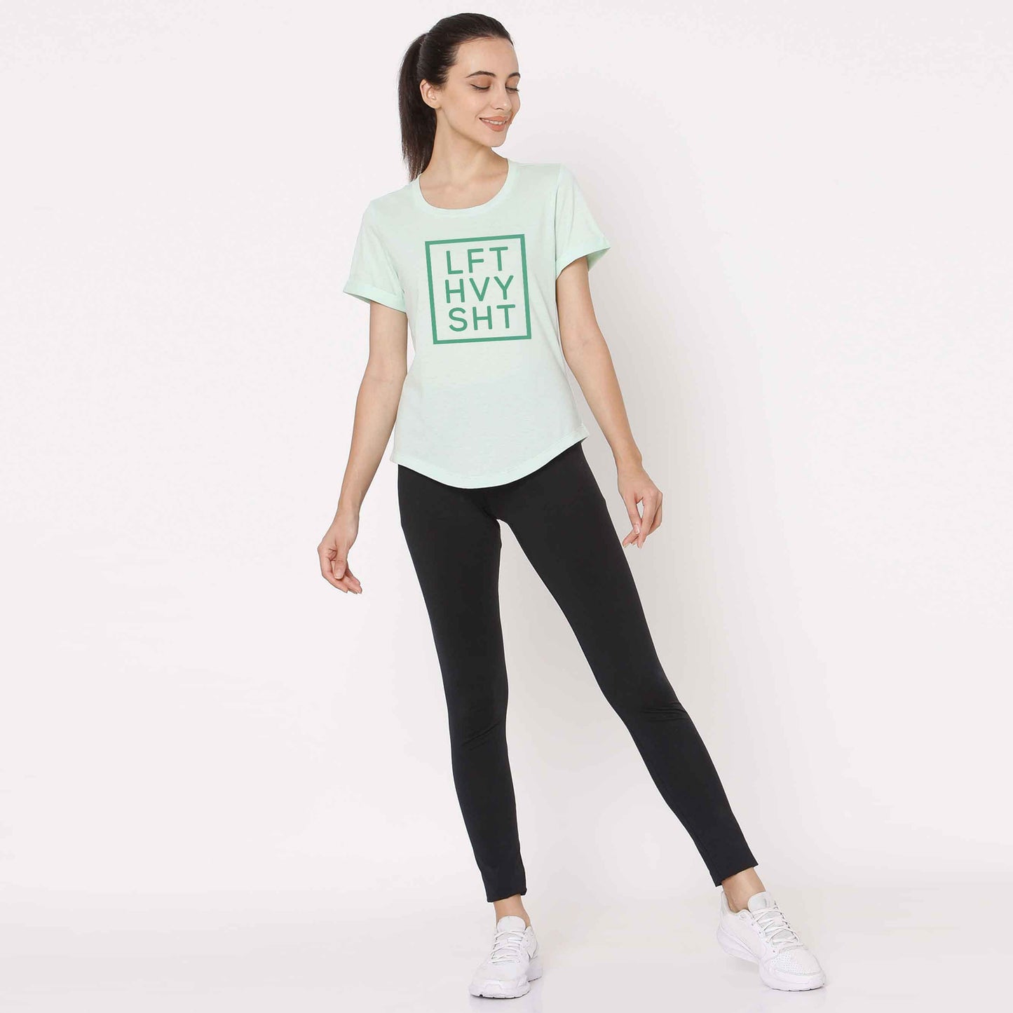 Nutcase Gym Tshirt Workout Tees For Girls - LIFT HEAVY Nutcase