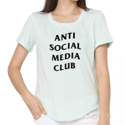 Nutcase Funny T shirt For Women  - Anti Social Media Club Nutcase