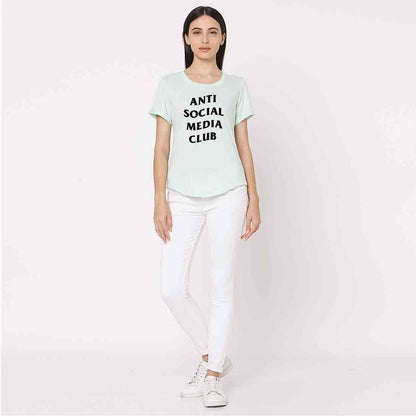 Nutcase Funny T shirt For Women  - Anti Social Media Club Nutcase