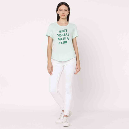 Nutcase Funny T shirt For Women  - Anti Social Media Club Nutcase