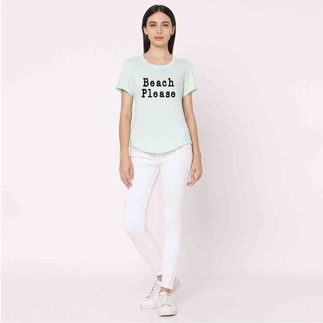 Beach T shirt For Women  Vacation Tee- Beach Please Nutcase