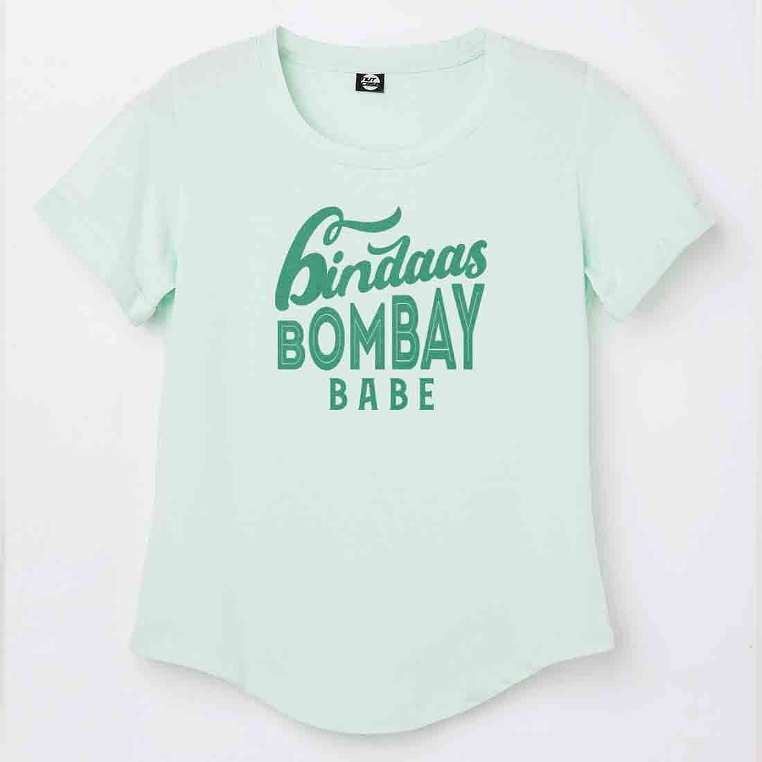 Funny Tees Mumbai City Tshirt - Bindaas Bombay babe Nutcase