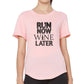 Nutcase Funny Workout Tshirt - Run Now Wine Later Nutcase