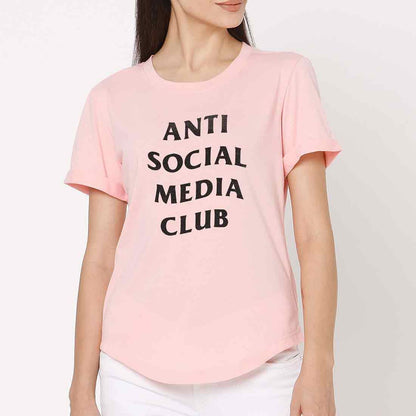 Nutcase Funny T shirt For Women  - Anti Social Media Club Nutcase