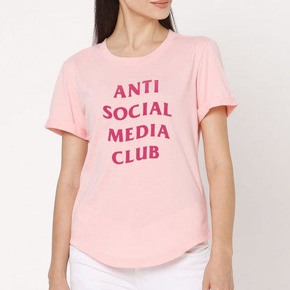 Nutcase Funny T shirt For Women  - Anti Social Media Club Nutcase