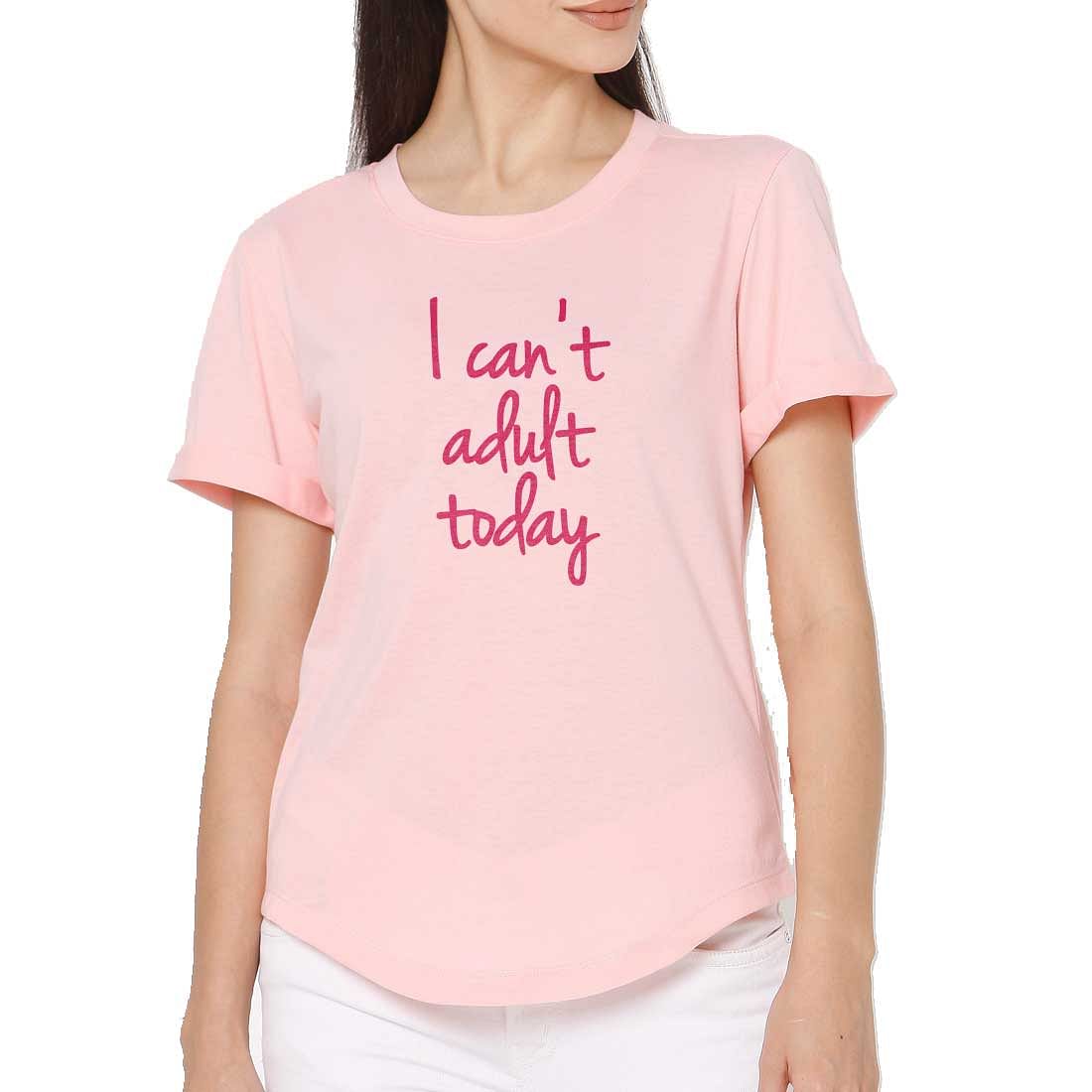 Basic Tshirt For Women  - I Can't Adult Today Nutcase