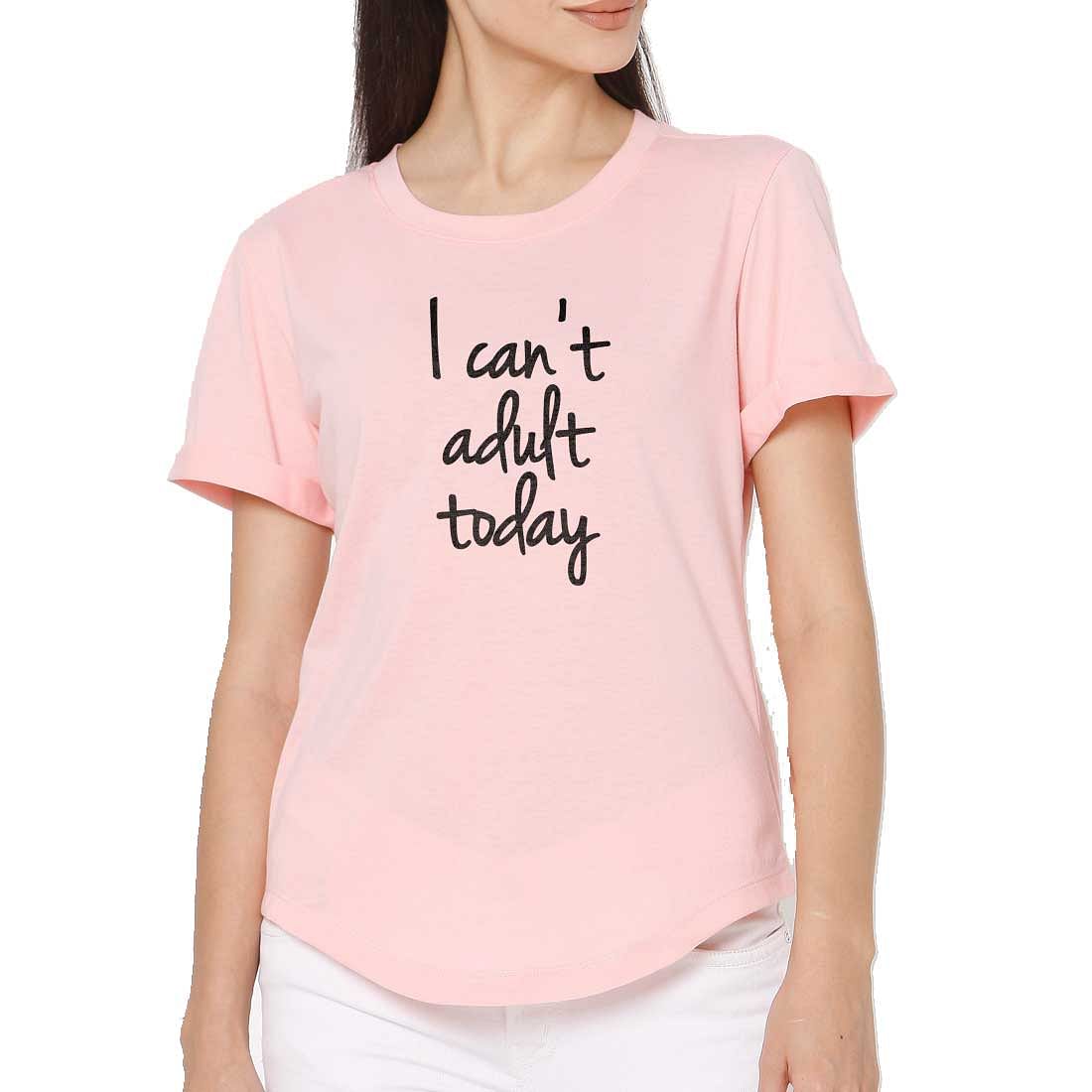 Basic Tshirt For Women  - I Can't Adult Today Nutcase