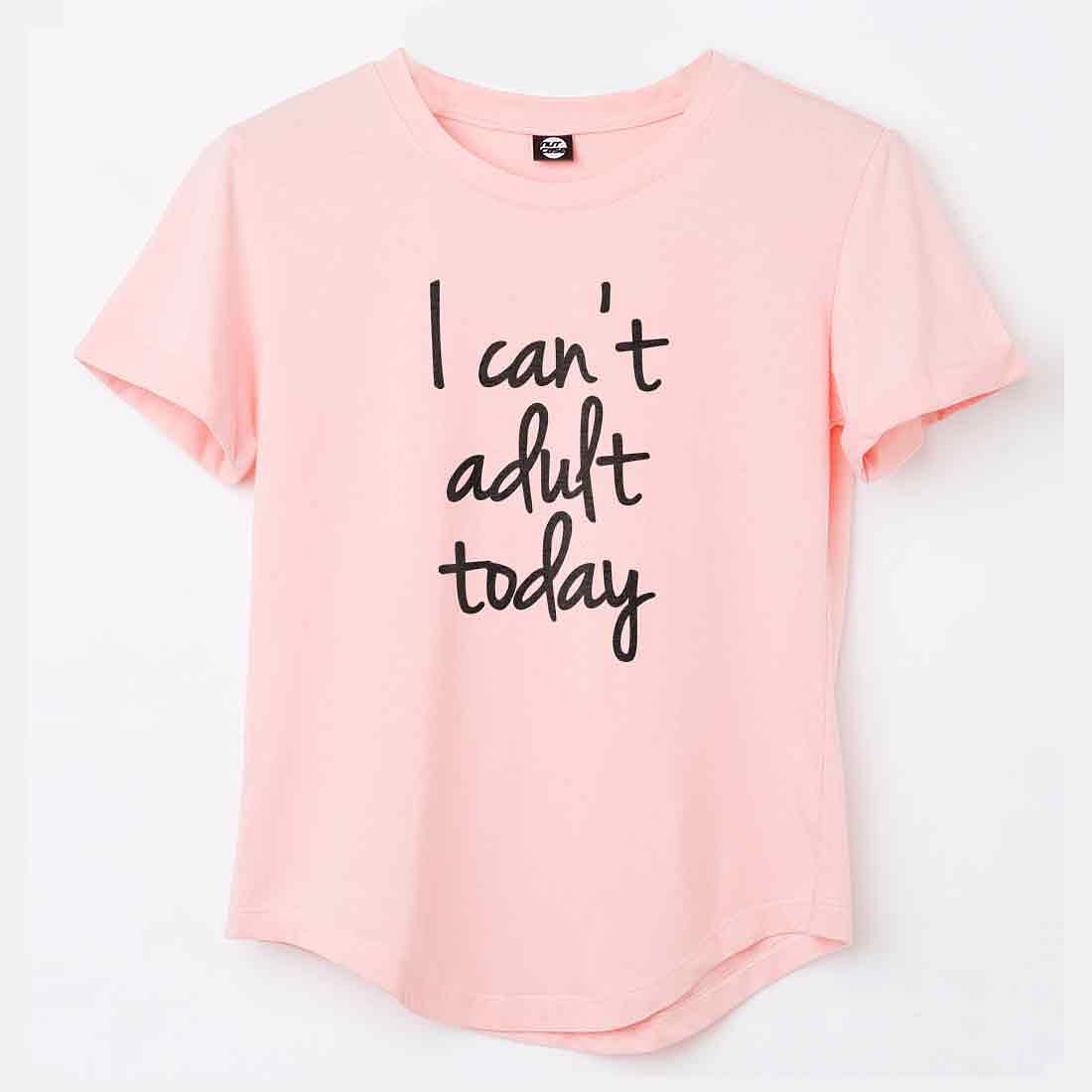 Basic Tshirt For Women  - I Can't Adult Today Nutcase