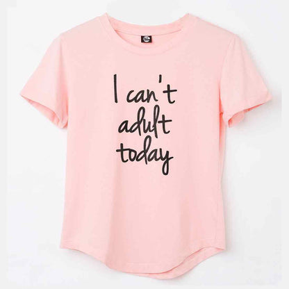 Basic Tshirt For Women  - I Can't Adult Today Nutcase