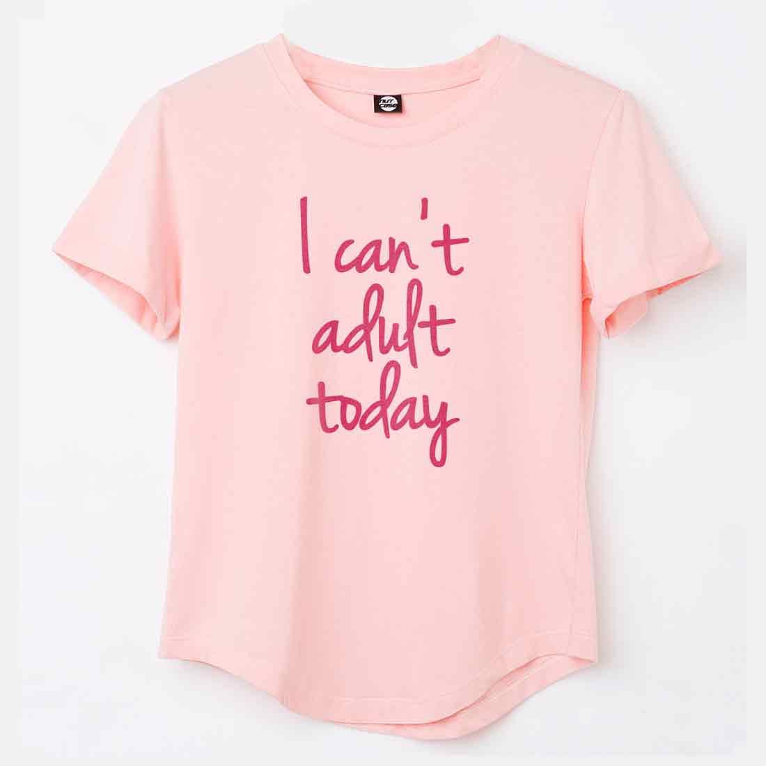 Basic Tshirt For Women  - I Can't Adult Today Nutcase