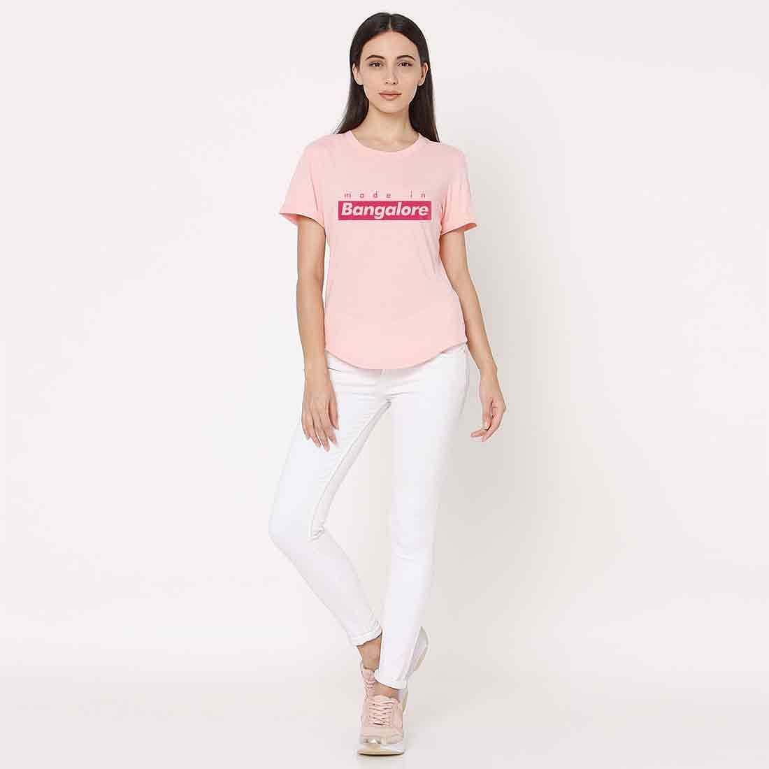 Funny T shirts For Women Hometown Tees - Made In Bangalore Nutcase