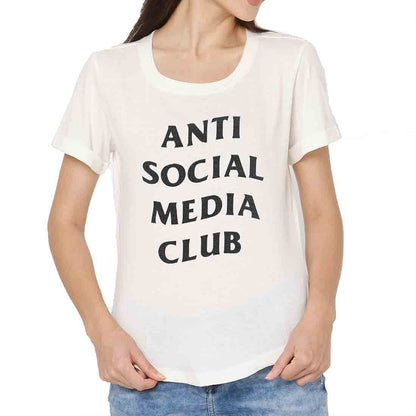 Nutcase Funny T shirt For Women  - Anti Social Media Club Nutcase