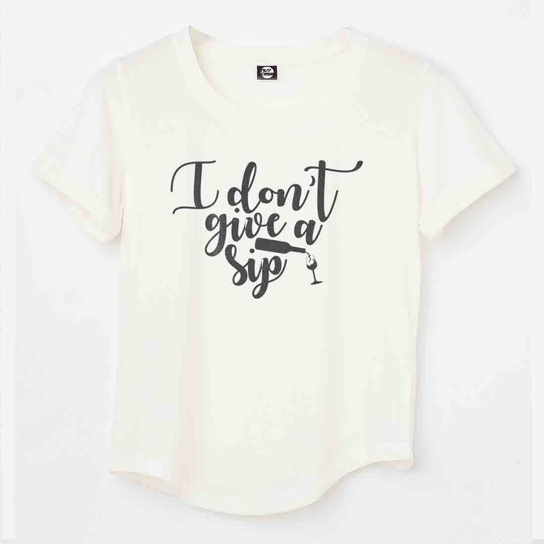 Funny Alcohol Tshirt - I Don't Give a Sip Nutcase