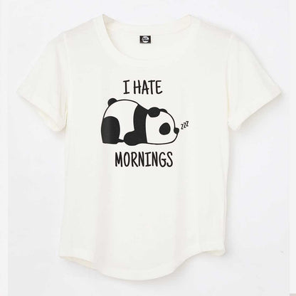 Basic Tshirt For Women  - I Hate Mornings Nutcase