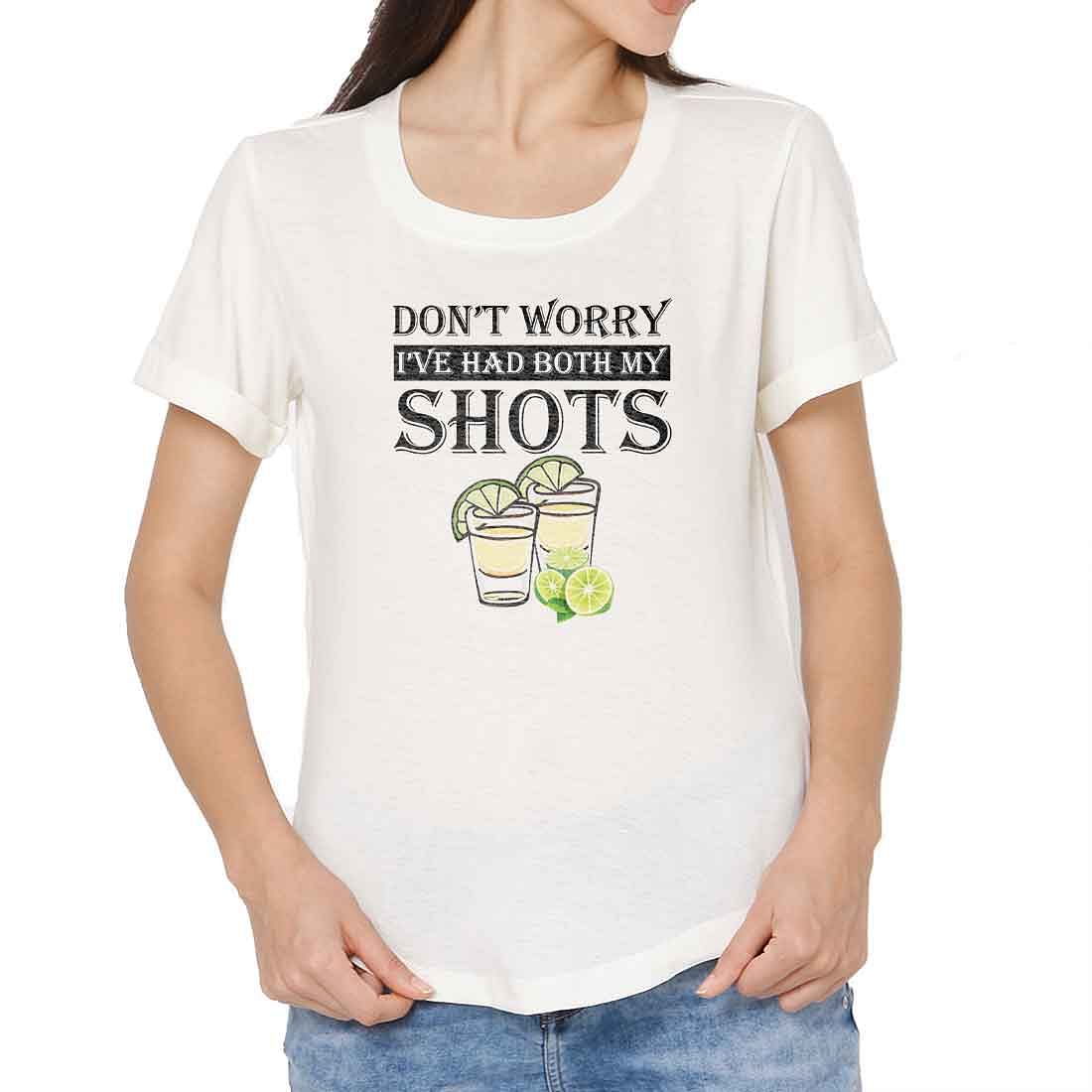 Workout Tshirt For Women - Had Both My Shots Nutcase