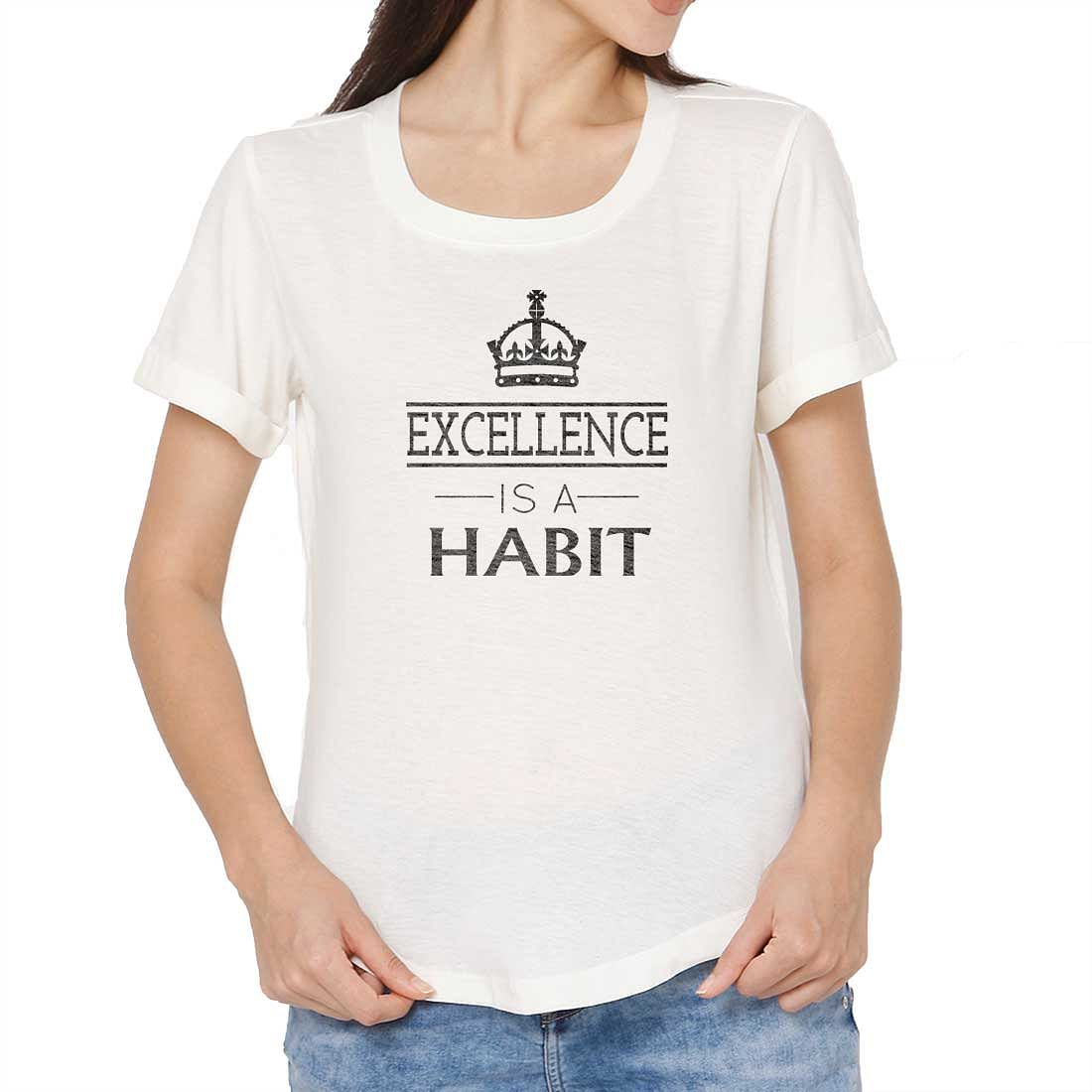 Workout T Shirts For Women Girls Tees - Excellence Is A Habit