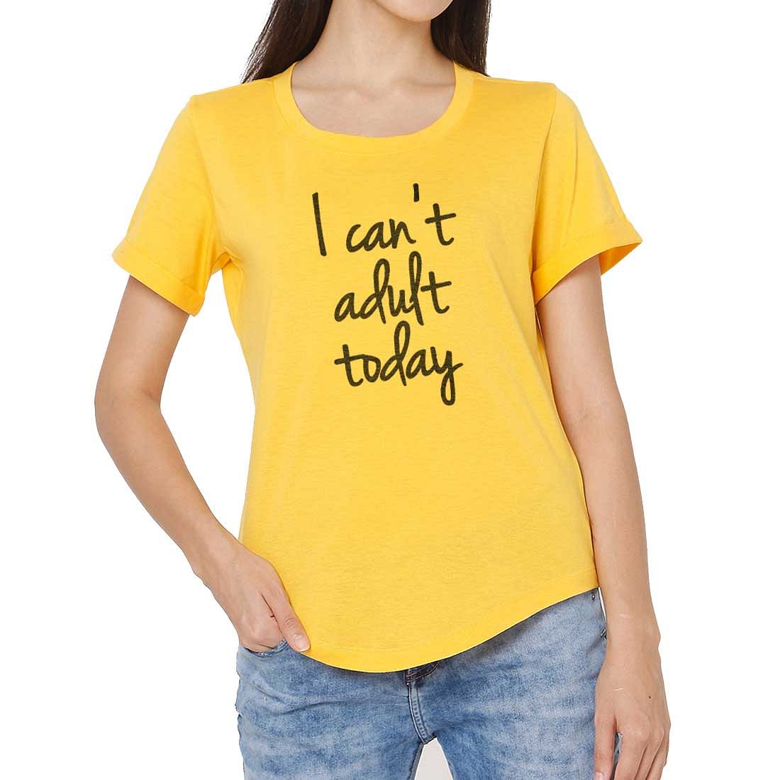 Basic Tshirt For Women  - I Can't Adult Today Nutcase