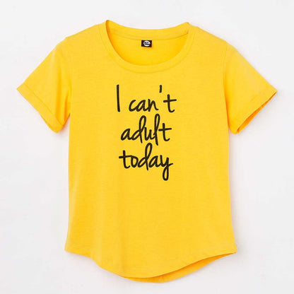 Basic Tshirt For Women  - I Can't Adult Today Nutcase