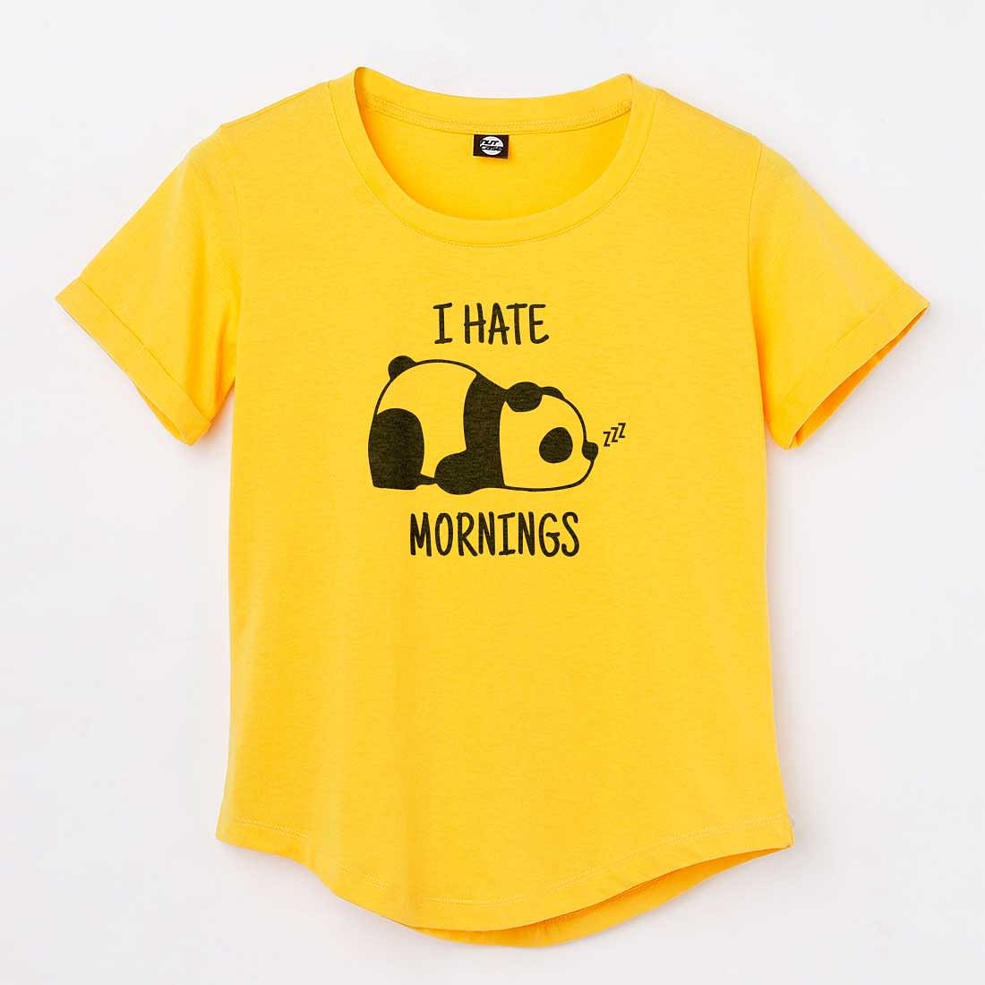 Basic Tshirt For Women  - I Hate Mornings Nutcase