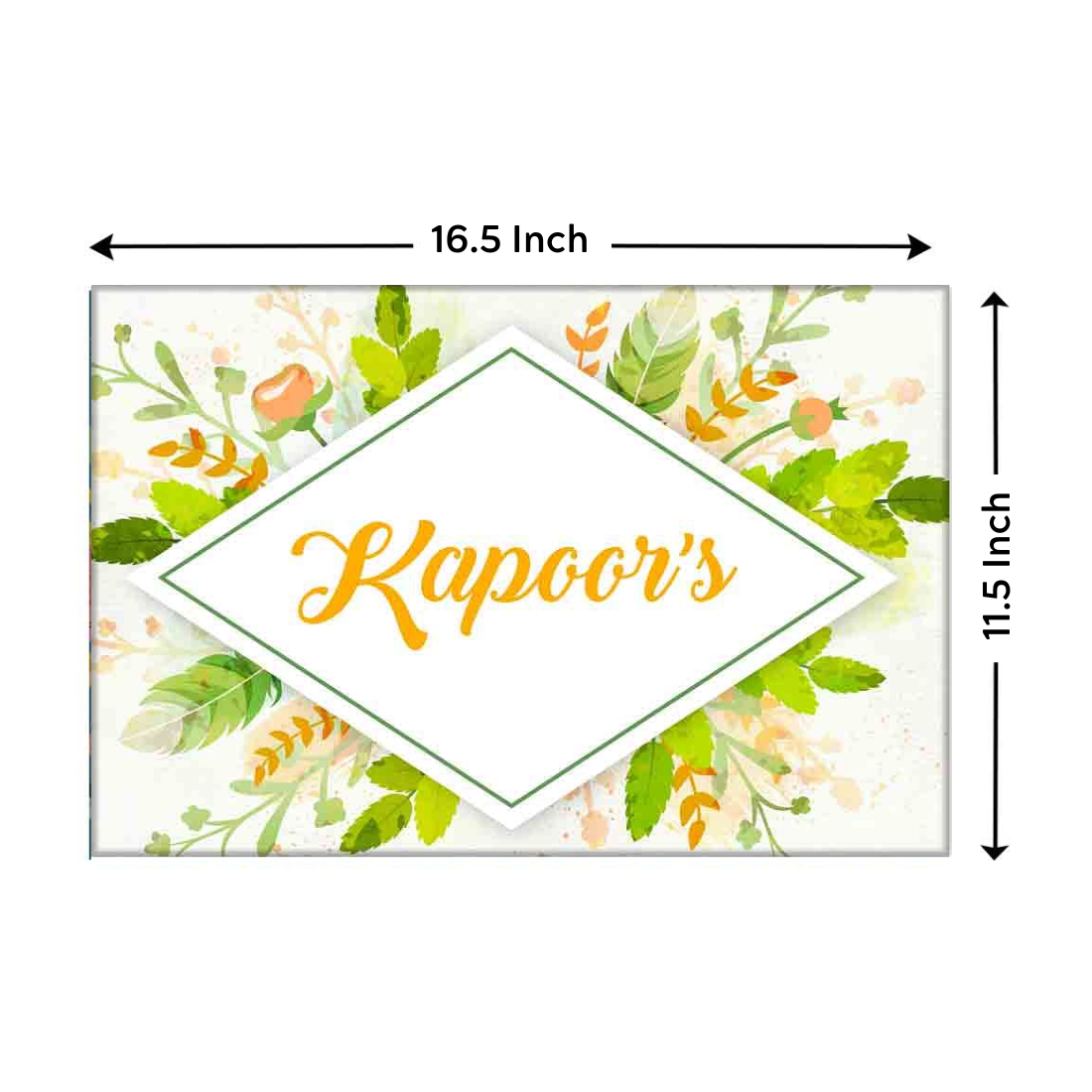 New Custom Nameplate for Home Design Watercolor Leaves