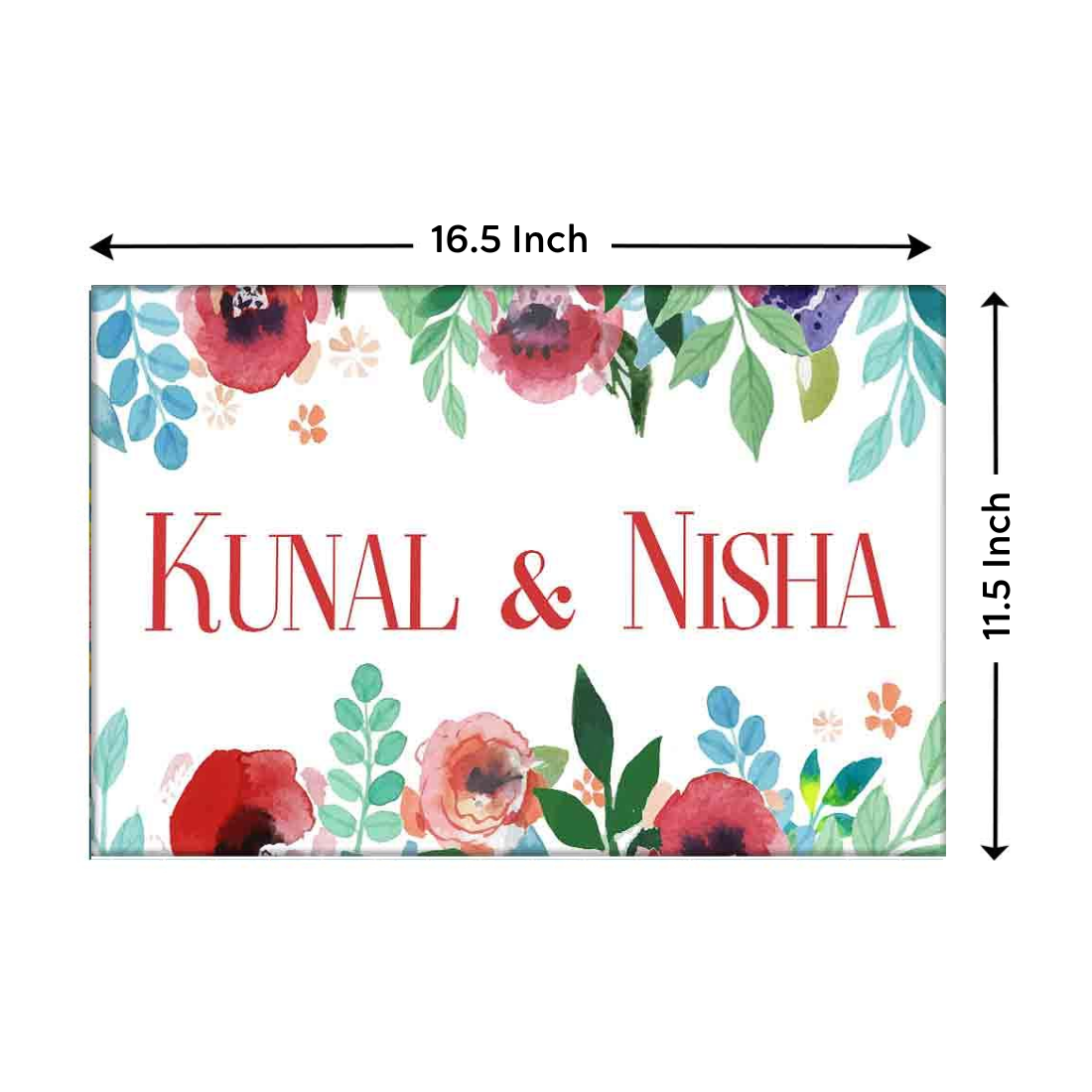 Custom-Made Name Plate for Home - Watercolor Flowers