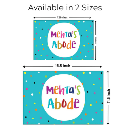 Cute Personalized Door Name Plate - Multi-color Dots