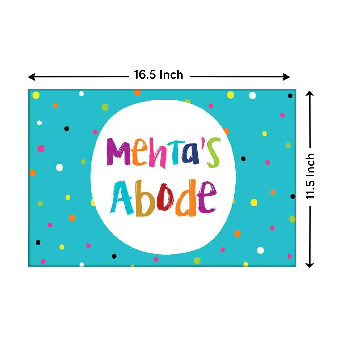 Cute Personalized Door Name Plate - Multi-color Dots