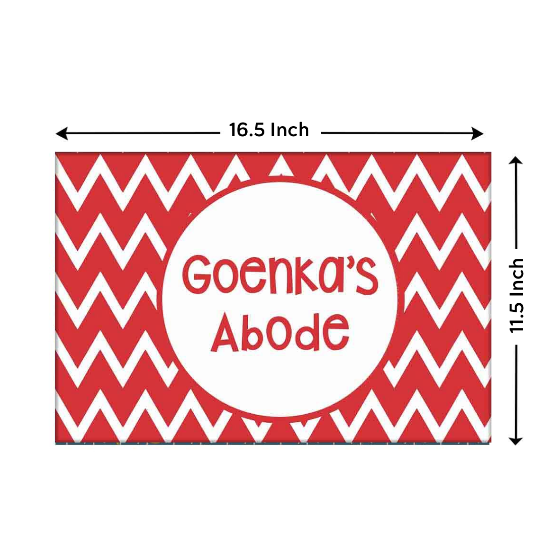 Custom House Name Board Design for Door Entrance - White Zig-Zag Lines