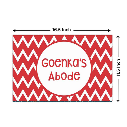 Custom House Name Board Design for Door Entrance - White Zig-Zag Lines