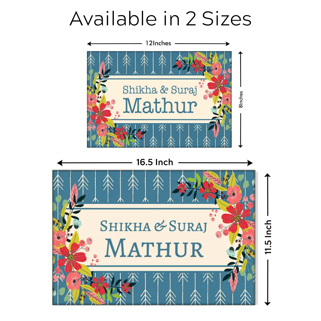 Classy Personalized Name Plate - Floral Vibes