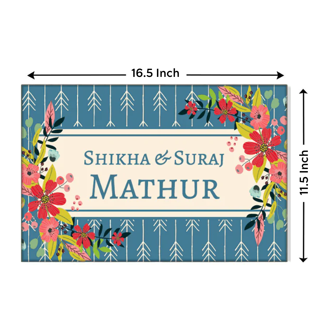 Classy Personalized Name Plate - Floral Vibes