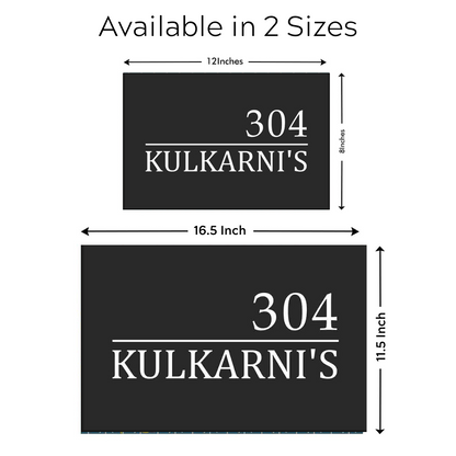 Unique Name Plate Designs for Flats Homes-Classy Minimal