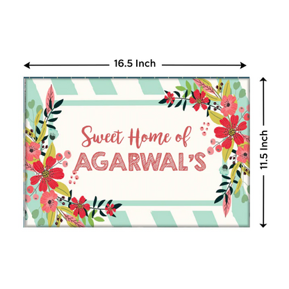 Creative nameplate for Door - Floral Eden