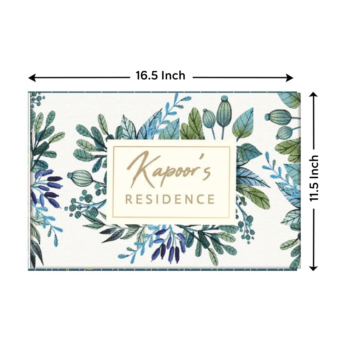 Personalized Door Name Plate for Home - Elegant Flowers