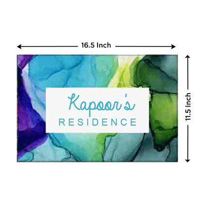 Beautiful Personalized Door Name Plate - Ink Watercolors