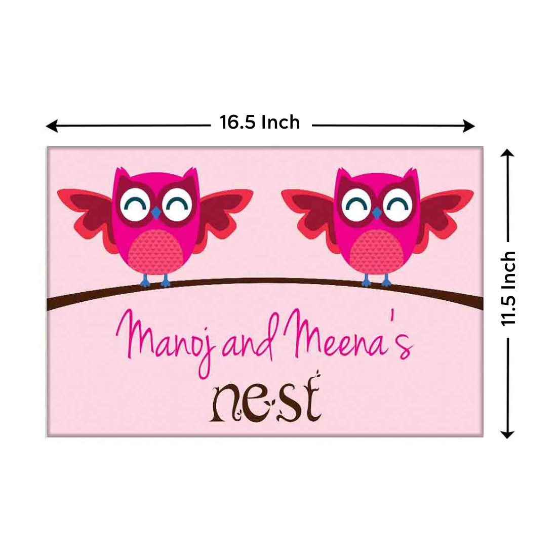 Customised Wall Name Plate Design Name Board - Cute Birds