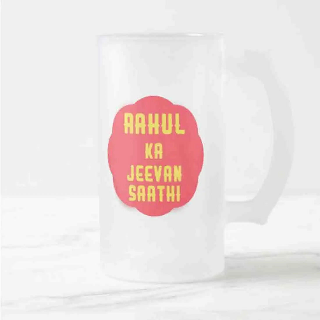 Personalized Custom Beer Mug - Add Your Name - Jeevansathi Nutcase